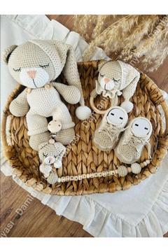 Amigurumi Uykucu Ayicik 4lu Set - Amigurumi Oyuncak - Hediyelik Oyuncak