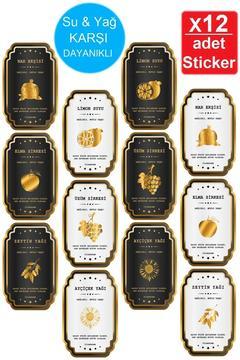 Zeytinyağı Ayçiçekyağı Limon Suyu Nar Ekşisi Üzüm Sirkesi Elma Sirkesi Yağdanlık Etiket Sticker Set