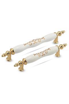 128 mm. Yaldız Polimer Altın Lüks Mobilya Kulpu Mutfak Dolap Kapak Çekmece Kulp Modelleri