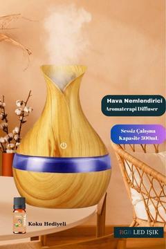 Ultrasonik Hava Nemlendirici Aromatik Oda Kokusu 7 Renk Led Işıklı 300ml