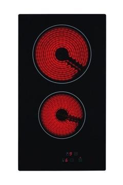 VC320 2 Gözü Elektrikli Vitro Seramik Siyah Cam Domino  Ankastre Ocak