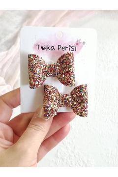 Bebek Pudra Miks Glitter Pırıltılı Fiyonk Klips Toka
