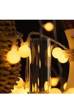 3 Metre Beyaz Top Led Gün Işığı 2 Kademeli Pilli Taşınabilir İç Mekan Aydınlatma Parti Yılbaşı