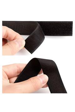 Siyah Cırt Cırtlı Bant 5 Metre 2 Çift Taraflı Amerikan Fermuarı 2 Cm Genişlik Cırt Dikmeli