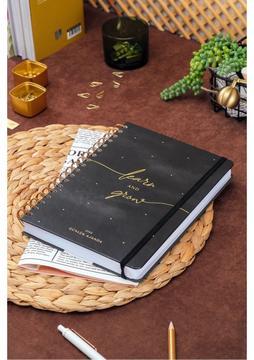 Paperora 2025 Spiralli Günlük Ajanda 12 Aylık – 17X24 cm Bulutlu Siyah