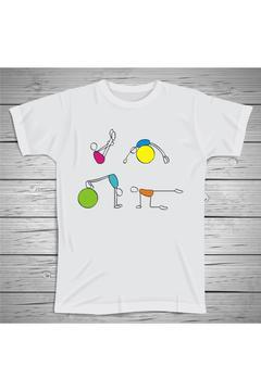 Pilates Görsel Baskılı Pilates Tshirt Micro Polyester Kumaş Terletemez Ter Tutmaz Kumaş