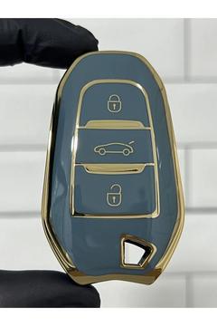 Peugeot 208 308 508 2008 3008 5008 Rifter Nano Anahtar Koruma Kılıfı Sustasız Siyah Gri Altın Renk