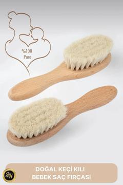Bebeğiniz Için Doğal Ve Yumuşak Keçi Kılı Fırça Ve Ahşap Tarak Seti