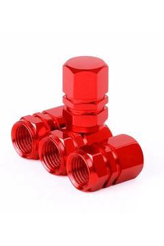 Oto Araba Sibop Kapağı Seti Altıgen 4'lü Set Kırmızı