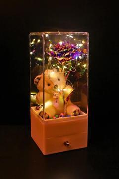 Sevgiliye Arkadaşa Özel Sonsuz Gül & Ayıcık Tasarımıyla Özel Hediye