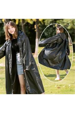 10 ADET OUTDOOR YAĞMURLUK VIP UNISEX RAIN COAT 1.KALİTE ŞAPKALI ÇITÇITLI YAĞMURLUK SİYAH YAĞMURLUK