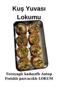 Kuş Yuvası Gaziantep Lokum Antep Fıstıklı Kadayıflı 350 gr | Lokum | Doğal & Katkısız