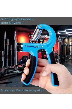Konforlu 5-60 Kg Ayarlanabilir Sayaçlı El Ve Bilek Güçlendirici Fitness Egzersiz Yay
