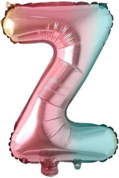 Z Harf Gökkuşağı Folyo Balon16 Inç 36 Cm