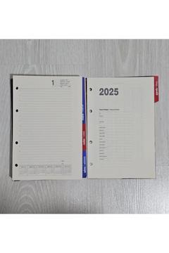 Organizer Yedeği 4 Delikli Çizgili 2025 Yılı Ajanda Içi - 15x21 Cm