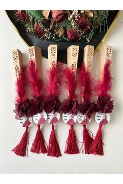 Ahşap Yelpaze Kına Hediyelik 24 Adet Söz,nişan,gelin Hamamı Hediyelik