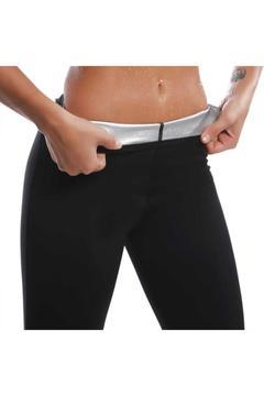Kadın Siyah Termal Sauna Tayt Terleme Taytı Spor Fitness Taytı