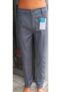 Yazlık mavi keten pantolon klasik  kot kesimi büyük beden