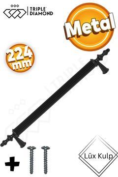 224 mm Metal Mat Siyah Çekmece Kulpları Mutfak Dolap Mobilya Kulpu 1 Adet ( 22.4 cm ) = 224 mm
