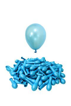 5 Inç Metalik Açık Mavi Mini Balon 10 Adet