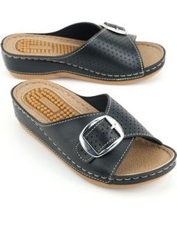 Gezer Kadın Yazlık Masaj Taban Tek Toka Ayarlanabilir Yüksek Topuk Günlük Terlik