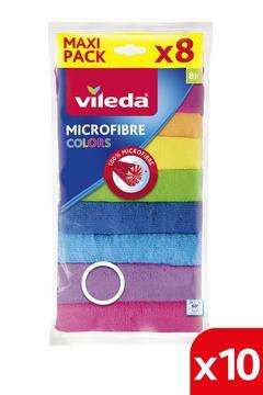10 Paket 8 Li %100 Mikrofiber Colors Temizlik Bezi