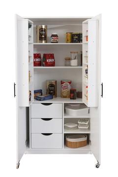 Kiler, Blesk 2 Kapaklı Büyük Erzak Kiler Mutfak Dolabı Beyaz