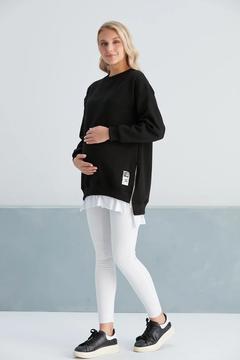 REGULAR FİT FERMUARLI HAMİLE SWEATSHİRT