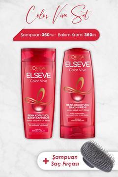 Color Vive Şampuan 360 Ml, Bakım Kremi 360 ml Ve Şampuan Fırçası