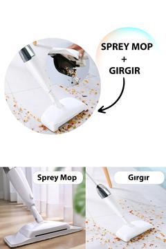 3'ü 1 Arada Temizlik Seti - Paspas Ve Gırgır Bir Arada - Su Püskürtmeli Sprey Mop Ve Süpürge