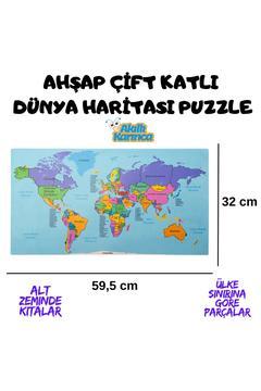 Ahşap Dünya Haritası Puzzle Eğitici Ahşap Set Ahşap Puzzle Ahşap Oyuncak