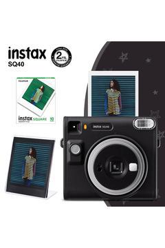 Instax SQ40 Siyah Fotoğraf Makinesi 10lu Kare Film ve Pleksi Çerçeve
