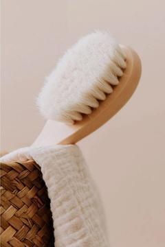 %100 Doğal Keçi Kılı Bebek Saç Fırçası Keçi Kılı Bebek Tarağı Çocuk Saç Fırçası