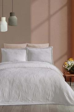 Nice Yatak Örtüsü Çift Kişilik Ekru