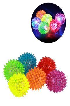 Kedi Oyuncağı Dikenli Işıklı Top Sesli Oyuncak Top
