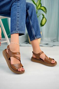 Hakiki Deri Kadın Günlük Sandalet Dd3013
