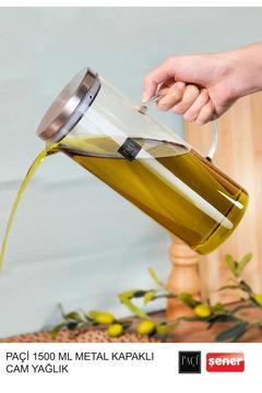 Çelik Kapaklı Pinterest Vakumlu Borosilikat  Cam Yağlık Sirkelik Sütlük