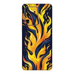 Samsung S20 Ultra Kaplama Sarı Lacivert Ateş