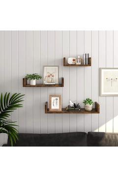 U Şeklinde Duvar Rafları, 3'lü Set, Oturma Odasında, Yatak Odasında, Ofiste,