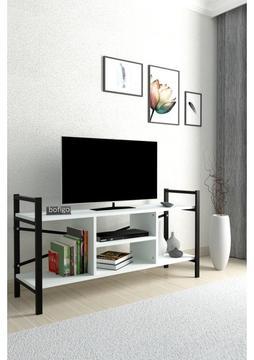 Bofigo Tv Sehpası Raflı Tv Ünitesi Televizyon Sehpası Beyaz