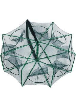 Valkyrie 8 Göz Delikli Katlanabilir Balık Kafesi Yengeç Karides Kapanı Zokası Sekizgen