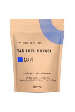 HW - Toz Boya - Taş Tozu Boyası - Hobi Harcı Boyası - Mum Boyası 100 Gr - Mavi