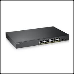 ZyXEL GS1900-24HP V2, 24 Port, GigaBit, PoE 170W, 2 Port GigaBit SFP, Yönetilebilir, Rackmount Switch