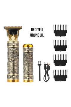 tıraş makinesi Saç Sakal Profesyonel Yeni Nesil Usb Şarjlı 2'li Set Çelik Tıraş Makinesi