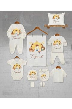 %100 Pamuk Baskılı 11'li Isimli Organik Bebek Hastane Çıkışı