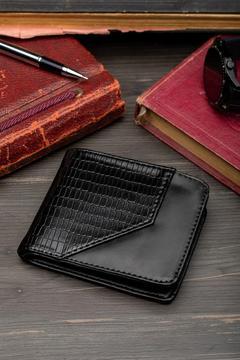 Siyah Croc Deri Kaliteli Erkek Cüzdan