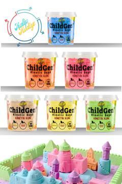 Kinetik Oyun Kumu 6 Renk 3 Kg Ve 8 Parça Kum Kalıbı Hediyeli