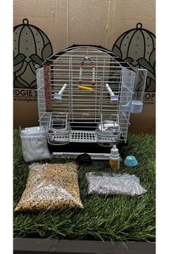 ÇİFT KAPILI 30x23x37(YÜKSEKLİK) IZGARALI VE ÇEKMECELİ ADATOYS MUHABBET KUŞU KAFESİ