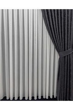 Keten Titi Ince Yağmur Desenli 1-3 Sık Pileli Tül Perde