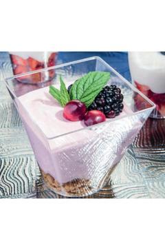 Prizma Mini Mika Plastik Sunum Kabı Kübik Kase - 10 Adet